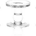 Unity Candle Holder - Glass Candle Holder for Pillar Candle and Taper Candle, Clear Unity Candle Holder Set of 3, Decorative Candlestick Holder Glass Candle Stand for Wedding Table Centerpiece Dinning