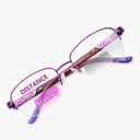 Bifocal Reading Glasses for Women Clear Zero Top Half Metal Rim Blue Light Blocking Computer Readers Soft Nose Pad X2.0 Strength