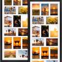 MEBRUDY 4x6 Collage Picture Frames with 15 Openings, 2 Pack Black Multi Photo Frames Display 4 x 6 Pictures with Mat for Wall Mounting, Irregularly Style