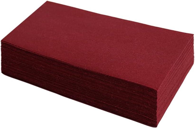 KMAKII Disposable Napkins Cloth Like Paper Napkins Linen-Feel Guest Towels Paper Hand Towels Hand Napkins Cloth For Bathroom,Weddings, Parties,Dinners 50 Count, Size 7.87 X 15.75 Inches- Burgundy
