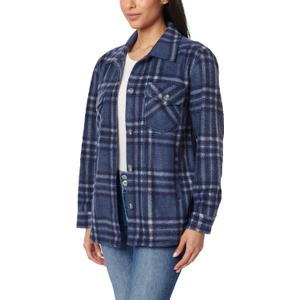 WallFlower Casual Fleece and Plaid Shackets Jackets Juniors for Women, Soft Button-Down (XL)