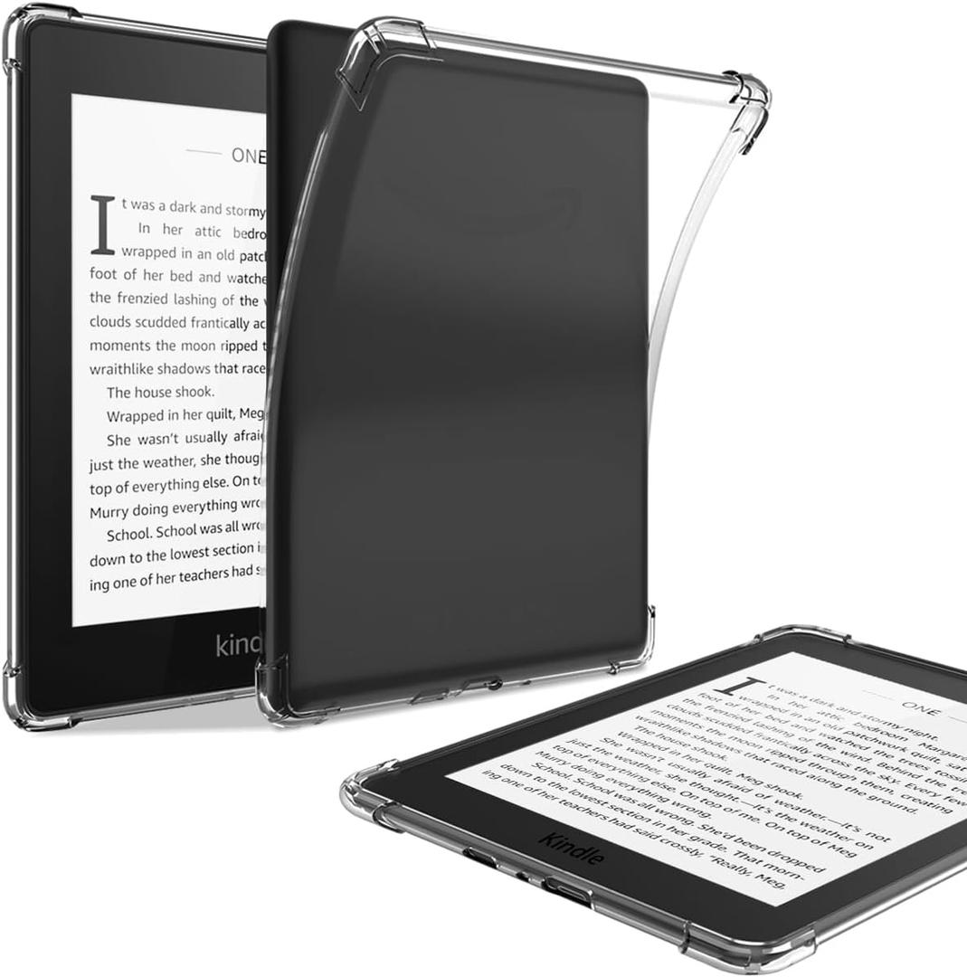 Clear Case for Older Kindle Paperwhite 5th/6th/7th Generation e-Reader (2012-2017 Release,Model EY21 & DP75SDI) - Lightweight TPU Transparent Soft Shell Back Cover (Clear)