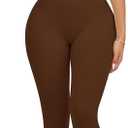 OLCHEE Womens Workout Rompers Jumpsuits Seamless Ribbed Yoga Gym One Piece Sleeveless Square Neck Tank Top Leggings Unitard (Medium, Brown)