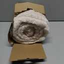 BEDELITE Fleece Throw Blanket for Couch - 300GSM Soft & Warm Fluffy Beige Blanket, Decorative and Giftable Striped Blankets for Women, Men, 50"x70"