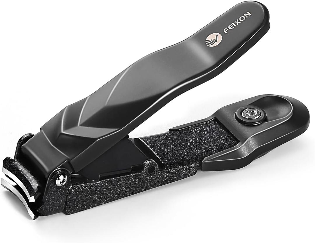 Nail Clippers for Men Women with Catcher,Heavy Duty No Splash Ultra Sharp Fingernail Clipper & Toenail Clippers,Nail Cutter with Nano Nail File for Adult,Seniors,Home,Travel,Gifts