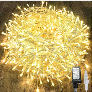Connectable String Lights Indoor Outdoor Clear Wire | Warm White Christmas Lights | Twinkle Fairy Light Plug in with Timer for Bedroom Classroom Wedding Tree Patio Decor