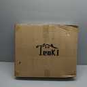 TeoKJ 2 Tier Round Side Table, Folding Metal Small Bedside Nightstand for with Two Removable Tray for Bedroom Living Room Bedside Small Spaces Gold