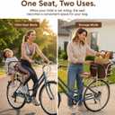 Kid's Bike Seat Rear with Adjustable Headrest, Rear Child Bike Seat with Foot Pedals Back Rest Handrail.Child Carrier Bike Chair for Bicycle Designed for Children Aged 18 Month to 8 Years Old