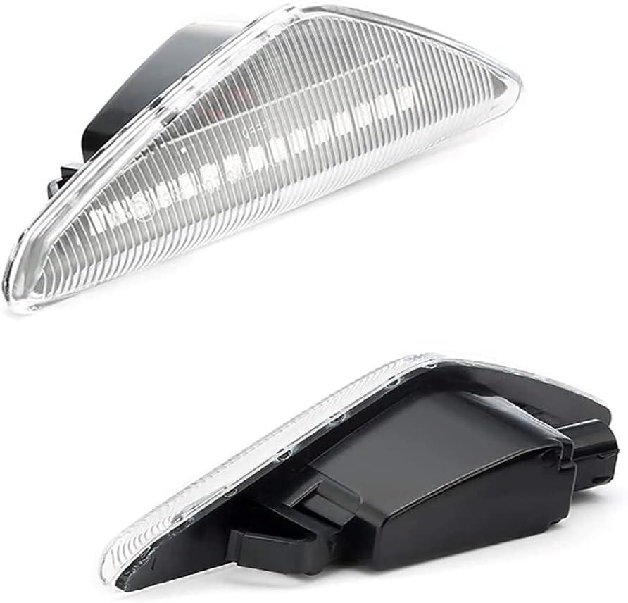 1Pcs Dynamic LED Side Marker Light Amber Error Free Flowing Sequential Blinker Turn Signal Lamp Assembly Compatible With BMW X3/X5/X6 F25 E70 E71 E72 (Clear Lens)