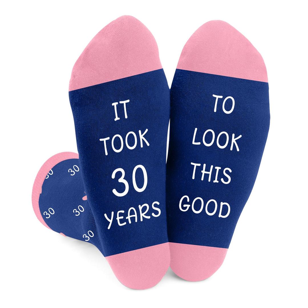 30th Birthday Gifts for Women,Mom Sister Best Friend Wife Girlfriend Teacher Mother 30th Birthday Gifts for Her Women Female Friendship from Daughter Son Sister Boyfriend Brother Husband,Novelty Socks