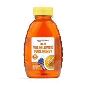 Amazon Grocery, Raw Wildflower Pure Honey, 16 Oz (EXP 08/05/27)