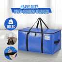 BAGAIL Heavy Duty Moving Bags with Strong Handle, Extra Large Moving Boxes, Storage Tote for Clothes, College Moving Supplies(Blue, 8 Pack)
