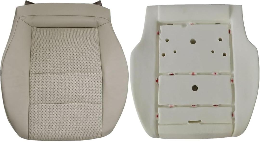 NLQR Driver Side Bottom & Foam Cushion Replacement Leather Seat Cover Tan fit for Mercedes Benz GLK250 GLK280 GLK300 GLK350 2008-2015 fit for Mercedes Benz C250 C300 C350 C350e C400 2008-2014