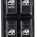 2000-2001-2002 Chevy Silverado Tahoe Suburban Avalanche GMC Sierra Yukon XL 1500 2500 3500 4-Door Power Window Switch Driver Side, Escalade Door Lock Master Window Switch Button Control - 15062650