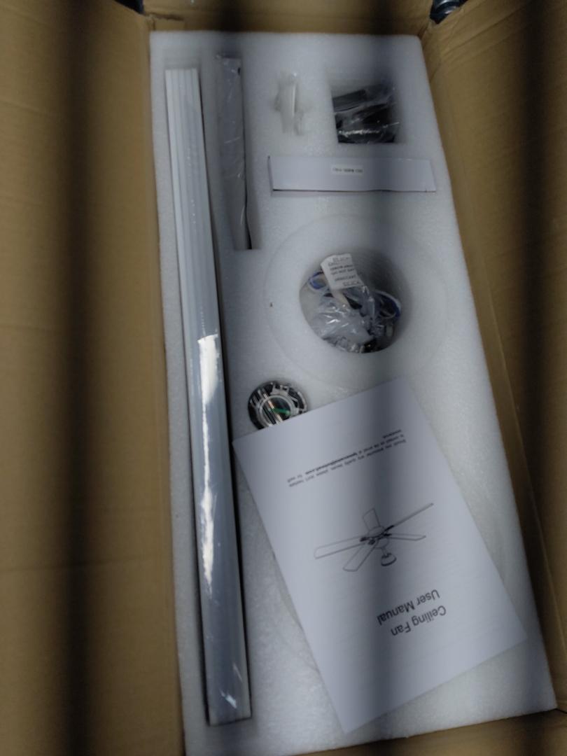 LITBM 52" Ceiling Fans with Light and Remote, Super Quiet 6-Speed Ceiling fan with 3CCT Dimmable Light for Indoor and Outdoor, Reversible, White and Wood?