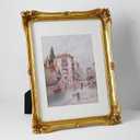 Funly mee Vintage 11x14 Picture Frame Antique Gold Photo Frame for Tabletop & Wall Mounted