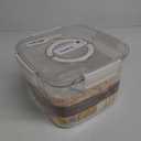 Bread Box for Kitchen Countertop, 12L/406floz Airtight Food Storage Containers with Lids, Flour Container for Homemade Sourdough Bread, Portable with Handle, Clear Plastic