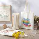 Shinylin 12 Pcs Books with Flowers Canvas Tote Bags Bulk Book Lovers Tote Bag Book Club Gift Totes for Birthday Party Teacher Mother's Day Women Gift