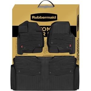 Rubbermaid Car Mats for Ford F-150 20152026 & F-150 Lightning 20222025 Super Crew Cab (No Fold Flat Storage) | Custom Fit All Weather Floor Mat Heavy Duty Car Mat