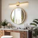 Epinl Gold Vanity Lights for Bathroom - 31.5 inch Brushed Gold Bathroom Light Fixtures Over Mirror 22W LED Dimmable Wall Sconce Lighting Fixture 5CCT Vanity Light Bar for Bathroom Bedroom, 32 Inch