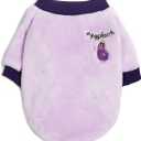 Dog Clothes Fleece Woolen Sweater Winter Warm Coat Fruit Pajamas for Small Medium Dog Cat Purple XXL
