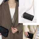 Bag Leather Chain Strap for Handbag Replacement,Purse Chain Shoulder Straps Crossbody (BLACK-90CM) (35.5in)