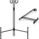 SVENJBB 10 Inch Plate Stands for Display, Black Metal Frame Holder Stand for Picture and Decorative Plate, Collapsible Easel Display Stand for Platter, Book and Art (2 Pack)