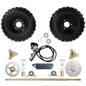 Bruce & Shark 29" Rear Axle Assembly Complete Wheel Hub Kit for Go Kart Quad Trike Drift Bikes go kart wheels go kart rear axle kit
