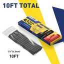 haisstronica 4:1 Heat Shrink Tubing Kit,1/4 Inch 10Ft Adhesive Lined Marine Resistant Grade Shrink Wrap -Perfect for Home and Industrial,Black