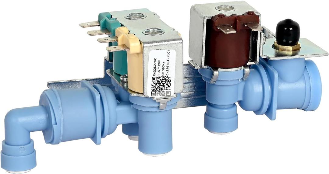 242252702 Refrigerator Water Inlet Valve Compatible with Kenmore Frigidaire Electrolux Crosley, Replacement 240321801 240505101 240505102 240508101 240508102 240531101 241734301 7241734301 2692163