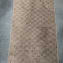 Sofa Cover, Checkered, Beige/lLght Brown Size: 30" x 52"