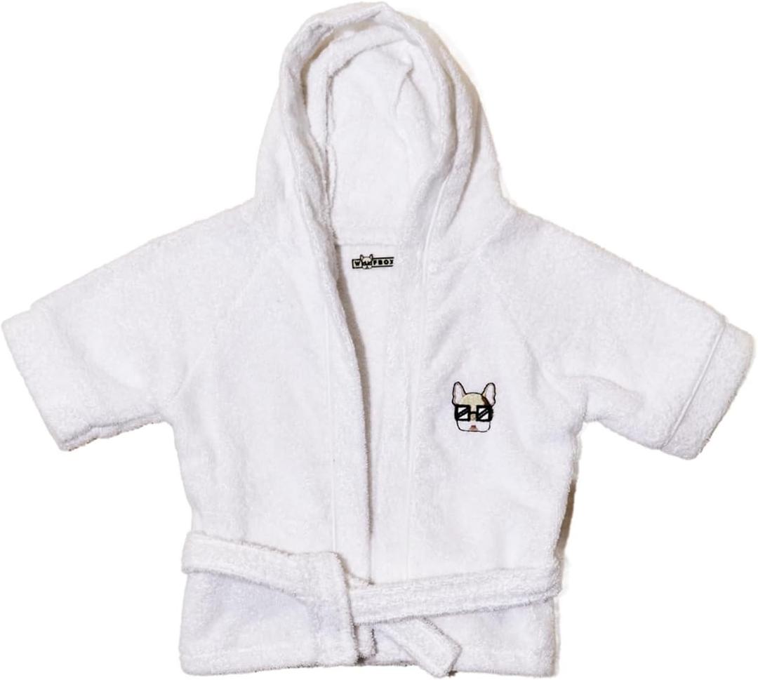 Dog Bathrobes (White, Medium)