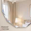30x36 Inch Oblong Oval Frameless Beveled Edge Bathroom Mirror