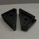 HOXWELL Solid Heavy Duty Rubber Wheel Chocks 2 Packs, Premium Chock for Car, Travel Trailers, RV, Truck, and ATV(2 pcs, Black) 8" x 4" x 6"