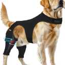 Supet Dog Rear Leg Sleeve to Stop Licking, Soft Breathable Back Leg Recovery Cover for TPLO CCL Surgery, Belly Opening for Male and Female Dogs, Cone Alternative XL