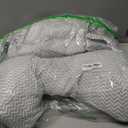 Love&go Soft Pillow Attached 2-in-1 Shopping Cart and High Chair Cover for Baby, Cotton Padded Cart Cover, Fold'n Roll Style, Portable with Carry Bag (Gray Chevron)