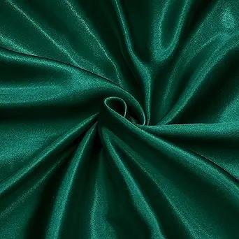 Homiest Emerald Green Satin Fabric by The Yard, 1 Yard x 58 Inch Charmeuse Satin Fabric Silky & Shiny Cloth Fabric, Smooth Bridal Satin Fabric for Wedding Dress, Clothing Making, DIY Crafts, Sewing