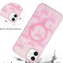 Jusy Magnetic Bow Case for iPhone 11, Cute Aesthetic Bowknot Pattern Phone Case Compatible with Magsafe, Soft TPU Protective Phone Cover for Women Girls - Pink