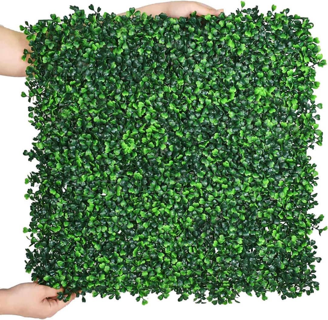 12 Pcs 20"X20"Grass Wall Backdrop, UV-Protected Greenery Wall Backdrop, Grass Wall Panels, Boxwood Hedge Wall Green Wall Decor Boxwood Panels Indoor & Outdoor Decor