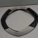 Leather Car Steering Wheel Cover, Non-Slip Car Wheel Cover Protector Breathable Microfiber Leather Universal Fit for Most Cars(Grey)