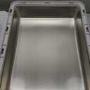 Marchul Enclosed Stainless Steel Cat Litter Box with Lid & Drawer Design for Indoor All Lifestyles Cats, Metal Covered Cat Litter Box, Baffles for Anti-Leakag, with Litter Scoop & Litter Mat