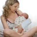 Baby Feeding Arm Pillow,Soft Cotton Bottle Nursing Arm Pillows for Newborn,Multifunctional Expandable,Portable and Washable,Ergonomic Nursing Essentials for Travel or Outdoor Use (Blue)