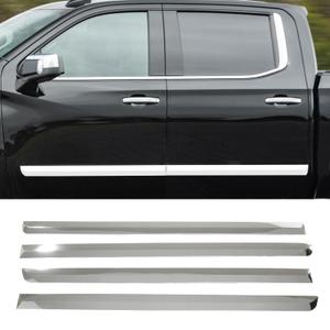 Body Side Molding for Silverado 1500 2019-2026 Door Molding Chrome Trim
