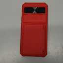 ATATOO for Google Pixel 10 Pro XL Case Wallet, Built-in Card Holder (Store 3-5 Cards) & Slide Lens Cover, Military Grade Protection, Silicone Protective Phone Cover for Pixel 10 Pro XL 6.8" 2025, Red