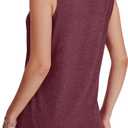 WIHOLL Tank Tops for Women Summer V Neck T Shirts Trendy Sleeveless Basic Tees Fashion Clothing (M)