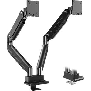 MOUNT PRO Dual Monitor Stand for Max 49 Inch Ultrawide Screens up to 44 lbs, Heavy Duty Monitor Arm for 2 Monitors, Premium Full Motion Double Computer Desk Mount, VESA Mount 75x75/100x100mm