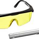 A/C Pro Certified A/C Pro Car Air Conditioner Stop Leak Detector Kit, Leak Detection Kit Detects O Ring and Hose Leaks, Includes Protective Glasses and Pen Light