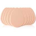 10 Pcs Flat Edge Makeup Sponges Latex-Free Blending Sponge Set for Liquid, Cream & Powder Foundation, Dry & Wet Use for Flawless Natural Finish, Non-Absorbent Beige