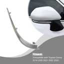 SecosAutoparts Rearview Mirror Molding Trim Chrome Front Right Side Compatible with Toyota Camry 2019 2020 2021 2022 2023 Passenger Side
