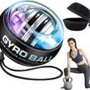 2026 New Curaball Torque Ball, Curaball Hand Exerciser, Gyro Ball with LED Lights and Portable Case, Hand Gripper Strengthener, Grip Strength Trainer for Strengthen Arms,Bones and Muscle (Black)